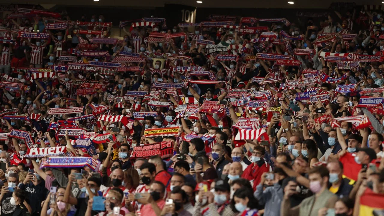 Supporters following a LALIGA matchday in a packed stadium